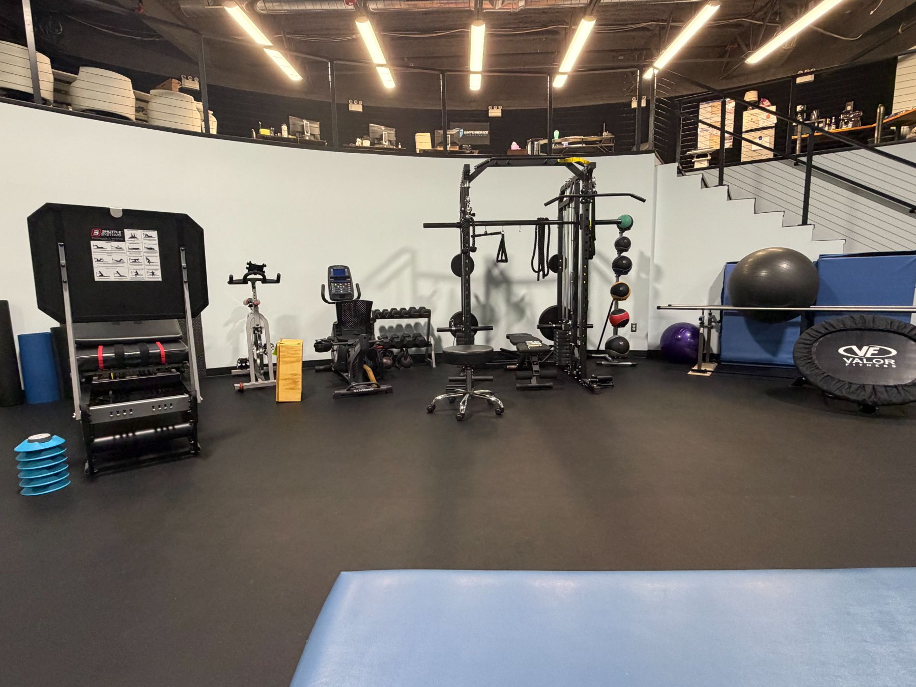 The adult physical therapy gym at Empowerize