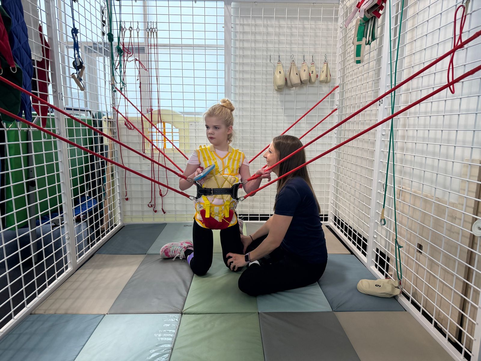 Alicia in a session with a child